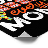 自閉症の月毎月障害認識度Su ポスター (角)