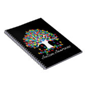 自閉症の木の認識月生活男性の女性 ノートブック (右側)