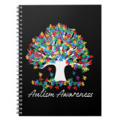 自閉症の木の認識月生活男性の女性 ノートブック (正面)