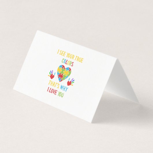 自閉症の本当の色 名刺 (正面)