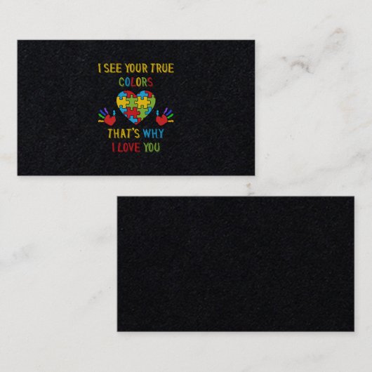 自閉症の本当の色 名刺 (正面/裏面)