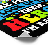 自閉症の母がヒーローグルーヴィ乱雑Bun自閉症Aw ポスター (角)