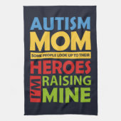 自閉症の母が私をここで育て感動的る キッチンタオル (縦)