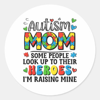 自閉症の母が英雄グルーヴ自閉症の意識を高める ラウンドシール