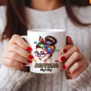 自閉症の母のメッシーバン – 心温まる母の日 コーヒーマグカップ