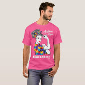自閉症の母の壊れない自閉症意識のギフト Tシャツ (正面フル)