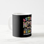 自閉症の母はヒーロー乱暴自閉症 コーヒーマグカップ (正面左)