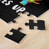 自閉症の母は手来動の女性の自閉症ではない ジグソーパズル (側面)