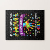 自閉症の母は手来動の女性の自閉症ではない ジグソーパズル (横)