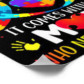 自閉症の母は手来動の女性の自閉症ではない ポスター (角)