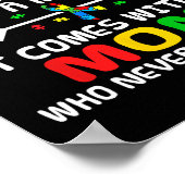 自閉症の母は手来動自閉症を認識しない ポスター (角)