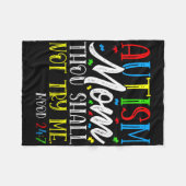 自閉症の母は私を試すことはない – 自閉症を待つ フリースブランケット (正面(横))