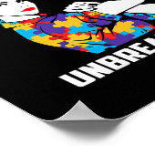 自閉症の母親の破れない自閉症の意識 ポスター (角)