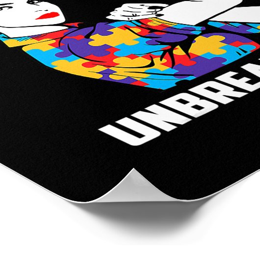 自閉症の母親の破れない自閉症の意識 ポスター (角)