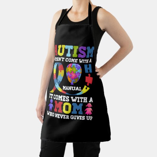 自閉症の母親は手来動の女性の自閉症ではない エプロン (インサイチュ)