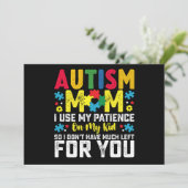 自閉症の母 私は子供の理解に私の忍耐力を使っている 招待状 (スタンド正面)
