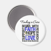 自閉症の治療法を見つける マグネット (正面/裏面)