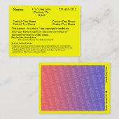 自閉症の注意深いカードV2 名刺 (正面/裏面)