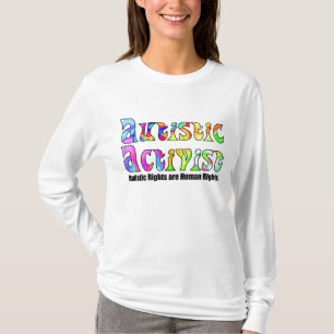 自閉症の活動家(色)のワイシャツ Tシャツ