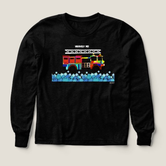 自閉症の消防車のパズル作品 (デザイン正面)