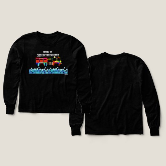 自閉症の消防車のパズル作品 (デザイン 正面&背面)