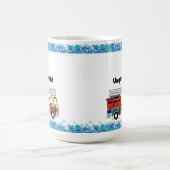 自閉症の消防車のパズル作品 コーヒーマグカップ (中央)