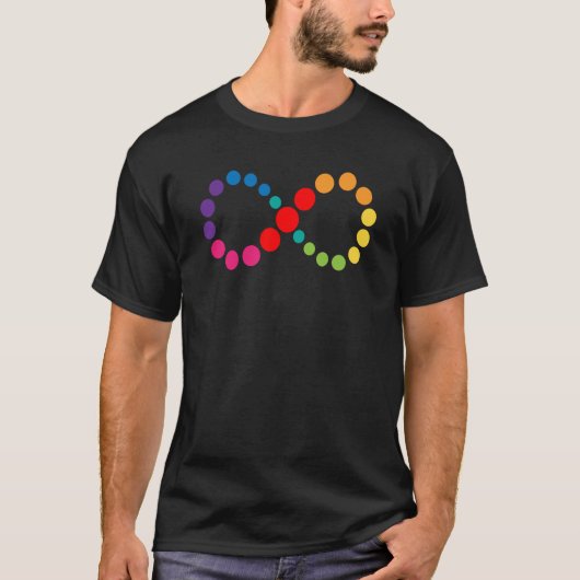 自閉症の無限大の記号 Tシャツ (正面)