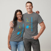 自閉症の父を誇りに思うアメリカ国旗USA自閉症啓発 Tシャツ (ユニセックス)