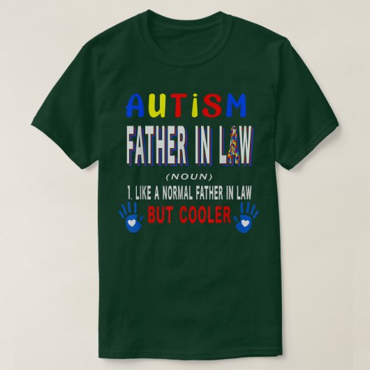 自閉症の父親の法定クール義自閉症 Tシャツ (デザイン正面)