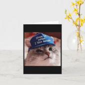 自閉症の猫を飼っている時は我慢しておもしろいくれ カード (黄色い花)