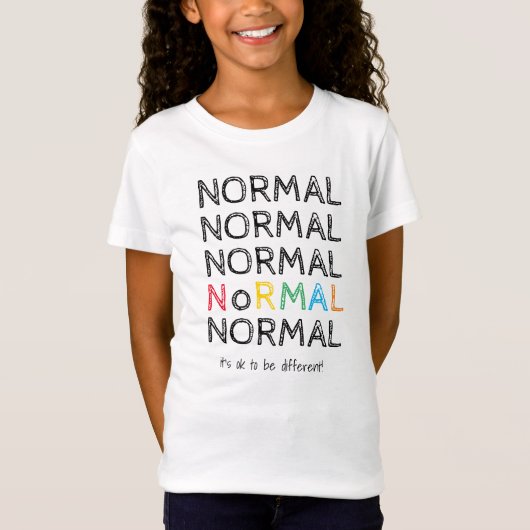 自閉症の理解 | 違うことは悪くない Tシャツ (正面)