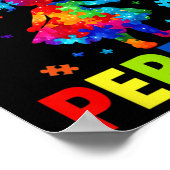 自閉症の神が私を完全な自閉症と言う社会 ポスター (角)