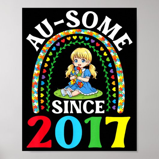 自閉症の素晴らしさ 2017年からの啓発活動 9歳 ポスター (正面)