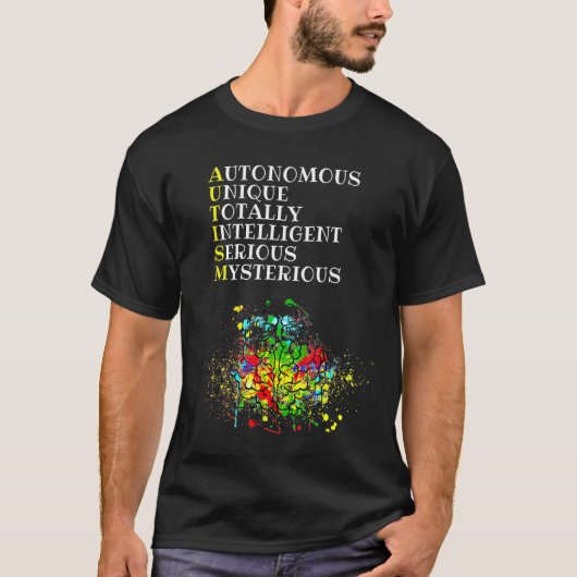 自閉症の脳 Tシャツ (正面)