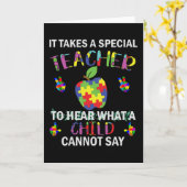 自閉症の自閉症に関する特別先生 カード (黄色い花)