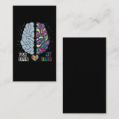 自閉症の自閉症のハートカラフルの脳 名刺 (正面/裏面)