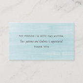 自閉症の自閉症の忍耐の親切情報 名刺 (正面)