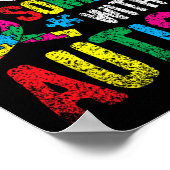 自閉症の自閉症者の支持を得て人を愛している ポスター (角)