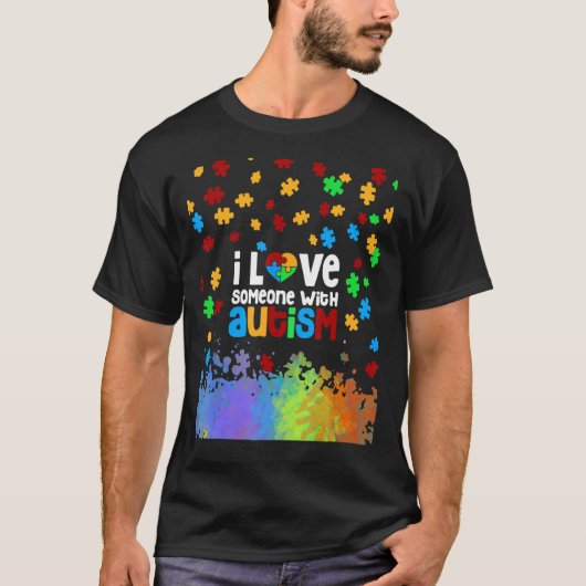 自閉症の自閉症認識度 Tシャツ (正面)