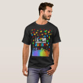 自閉症の自閉症認識度 Tシャツ (正面フル)