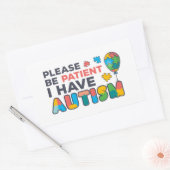 自閉症の色のパズルを持っ数々のて我慢しなさい 長方形シール (封筒)