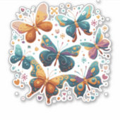 自閉症の蝶の自閉症に対する認識 シール (正面)