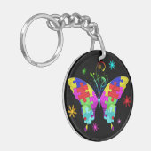 自閉症の蝶 キーホルダー (正面左)