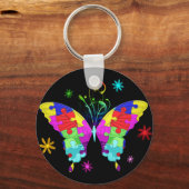 自閉症の蝶 キーホルダー (正面)