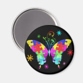 自閉症の蝶 マグネット (正面/裏面)