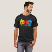 自閉症の要素 周期表 アウェアネス ASD メンズ Tシャツ (正面フル)