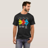 自閉症の要素 周期表 アウェアネス ASD メンズ Tシャツ (正面フル)