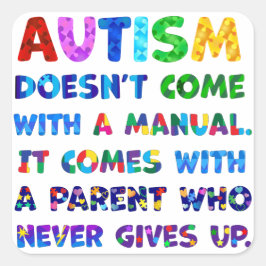 自閉症の親が与え上へ スクエアシール