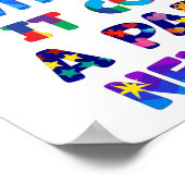 自閉症の親が与え上へ ポスター (角)