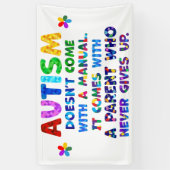 自閉症の親が与え上へ 横断幕 (縦)